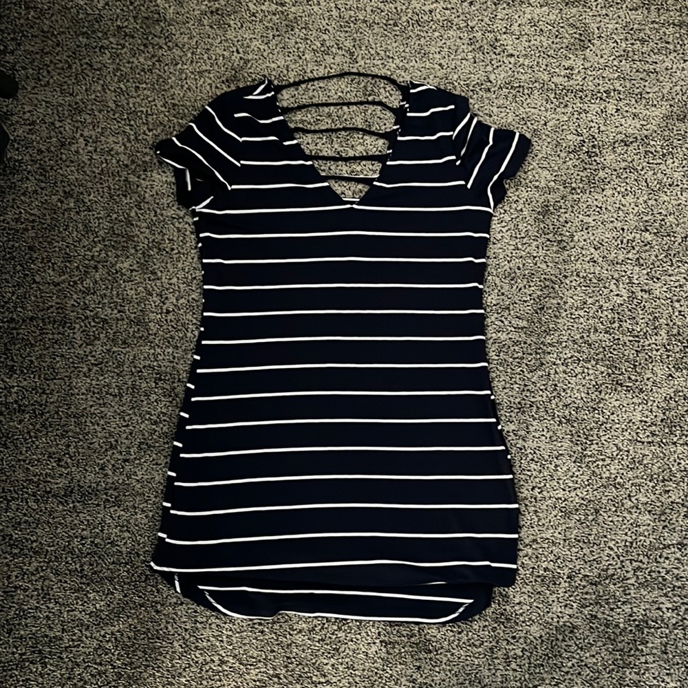 Striped thin dress/ cover up